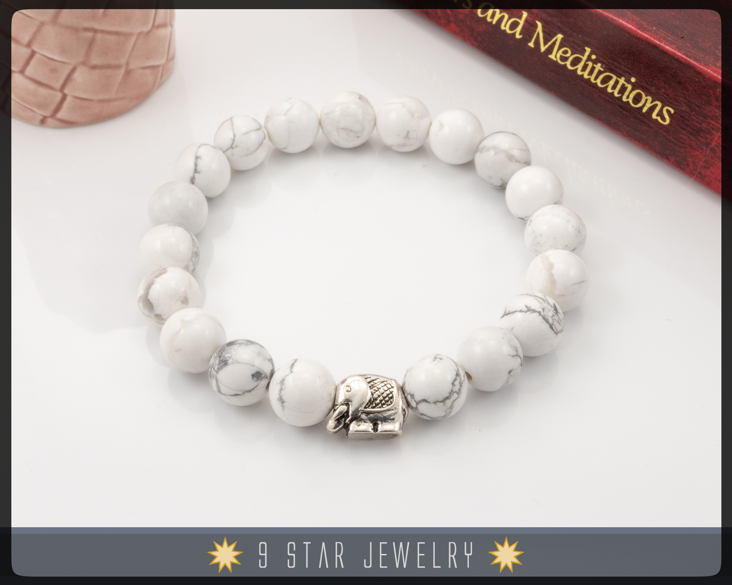Howlite Baha'i Prayer Beads Bracelet "Honesty"