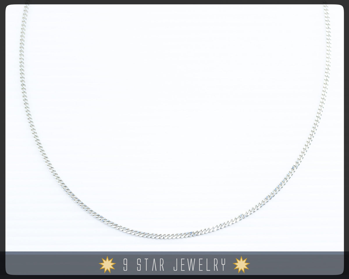 Sterling Silver 16" Curb Chain Necklace