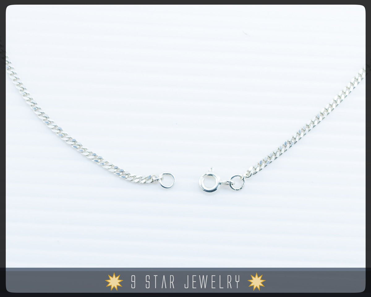 Sterling Silver 16" Curb Chain Necklace