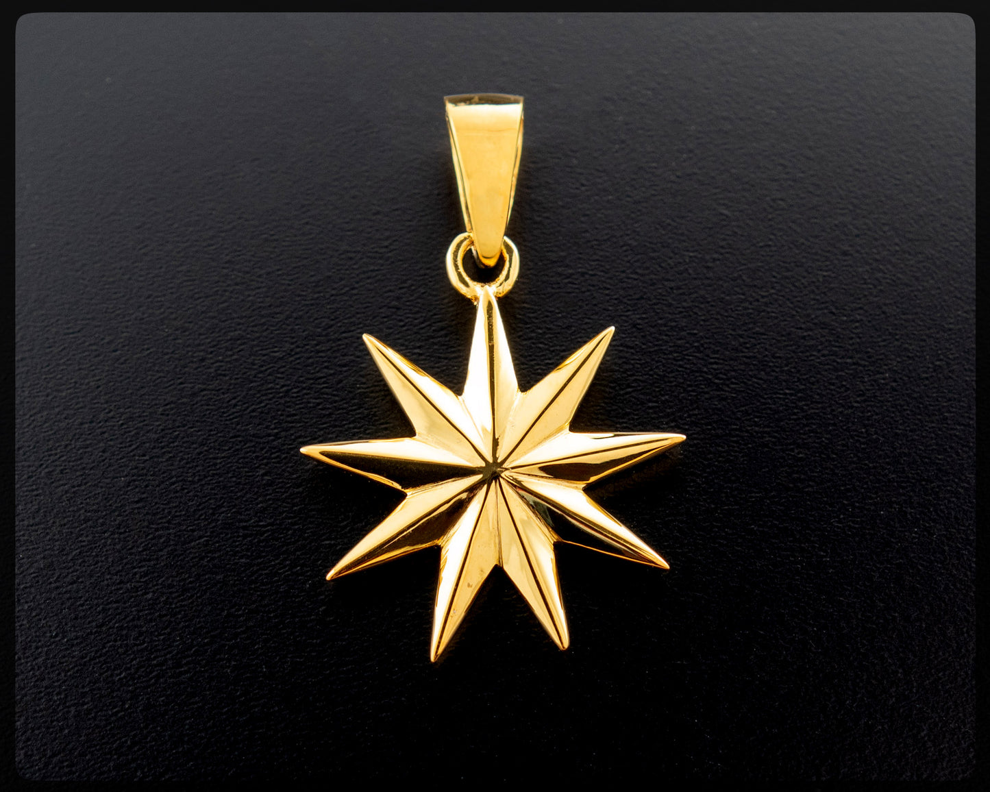 Ringstone-Symbol-Anhänger aus massivem 14-karätigem Gelbgold