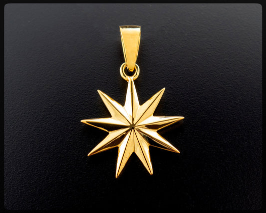 Pendentif symbole anneau en or jaune massif 14 carats
