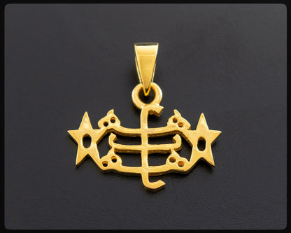Pendentif symbole anneau en or jaune massif 14 carats