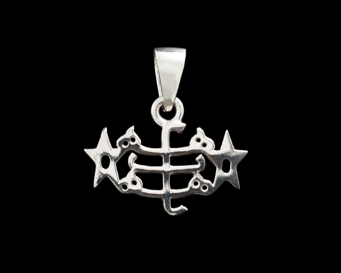 Sterling Silver Baha'i Ringstone Symbol pendant