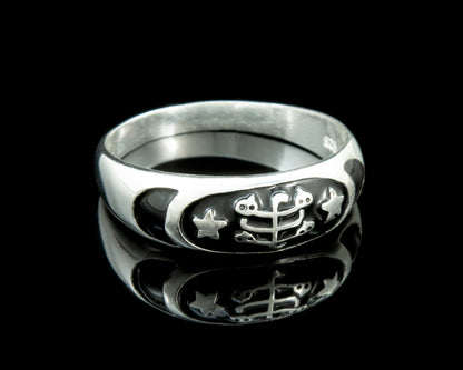 Ring aus Sterlingsilber mit Baha'i-Symbol – Größen 2,5 bis 13