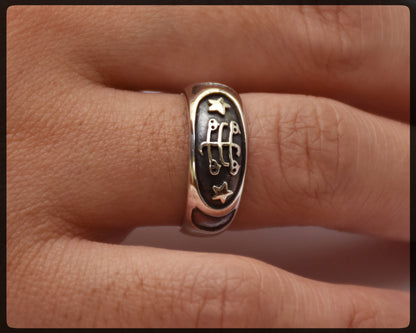 Ring aus Sterlingsilber mit Baha'i-Symbol – Größen 2,5 bis 13