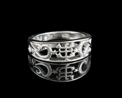 The "Divine Wisdom" Sterling Silver Baha’i Ringstone Symbol Ring - Sizes 3.5 to 10.5
