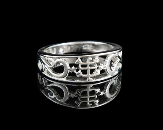 The "Divine Wisdom" Sterling Silver Baha’i Ringstone Symbol Ring - Sizes 3.5 to 10.5