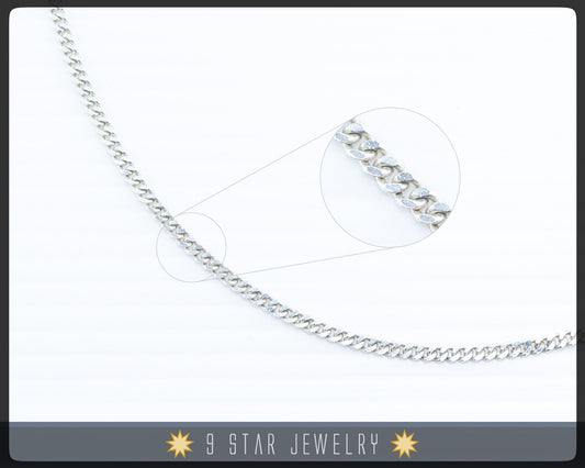 Sterling Silver 18" Curb Chain Necklace
