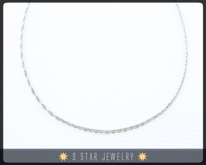 Sterling Silver 18" Spiga Chain Necklace