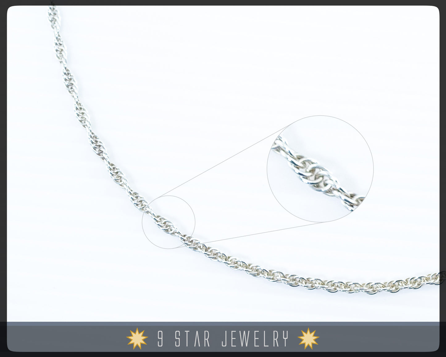Sterling Silver 16" Spiga Chain Necklace