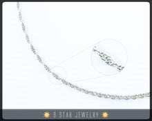Load image into Gallery viewer, Sterling Silver 16&quot; Spiga Chain Necklace
