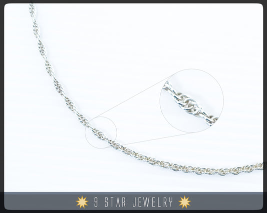 Sterling Silver 18" Spiga Chain Necklace