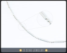 Load image into Gallery viewer, Sterling Silver 18&quot; Bar and Bead Chain Necklace