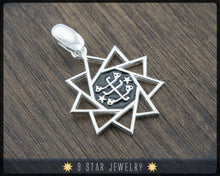 Load image into Gallery viewer, 925 Sterling Silver Baha&#39;i 9 Star Pendant (big) - BPS17b