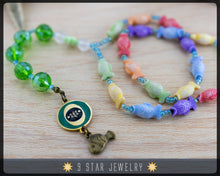 Load image into Gallery viewer, Baha&#39;i Prayer Beads 5x19 (Alláh-u-Abhá) &quot;Drops of One Ocean&quot;- BPB91