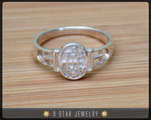 Load image into Gallery viewer, Silver Baha&#39;i Ring Stone Symbol Ring - Sizes 2.5 to 10
