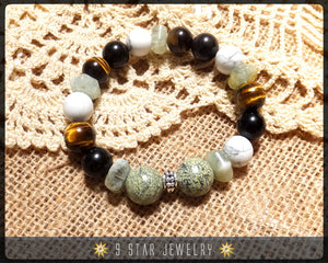 Baha'i Prayer Beads Bracelet - Calming Beads - (Alláh-u-Abhá) "The Noble Soul" BPB46