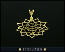 Load image into Gallery viewer, Gold Baha&#39;i Ringstone symbol 9 Star Pendant - (electroplate) - BPGP26