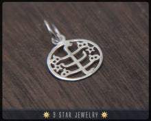 Load image into Gallery viewer, BPS18 - Sterling Silver 9 Star Bahai Pendant w/ Ringstone Symbol