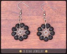 Load image into Gallery viewer, Volcanic Lava Radiant Star - Baha&#39;i 9 Star wire-wrapped Jewelry Set - BRSE34