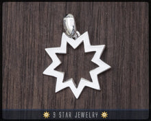 Load image into Gallery viewer, BPS21 - 925 Sterling Silver 9 Star Baha&#39;i Pendant