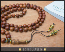 Load image into Gallery viewer, Wooden Hand Knotted Baha&#39;i Prayer Beads - Full 95 (Alláh-u-Abhá) &quot;Silas&quot;- BPB64