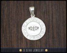 Load image into Gallery viewer, Sterling Silver Bahai Pendant w/ Ring Stone Symbol - BPS30v1