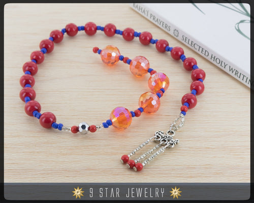 Baha'i Prayer Beads with dangle charm - BPBA95
