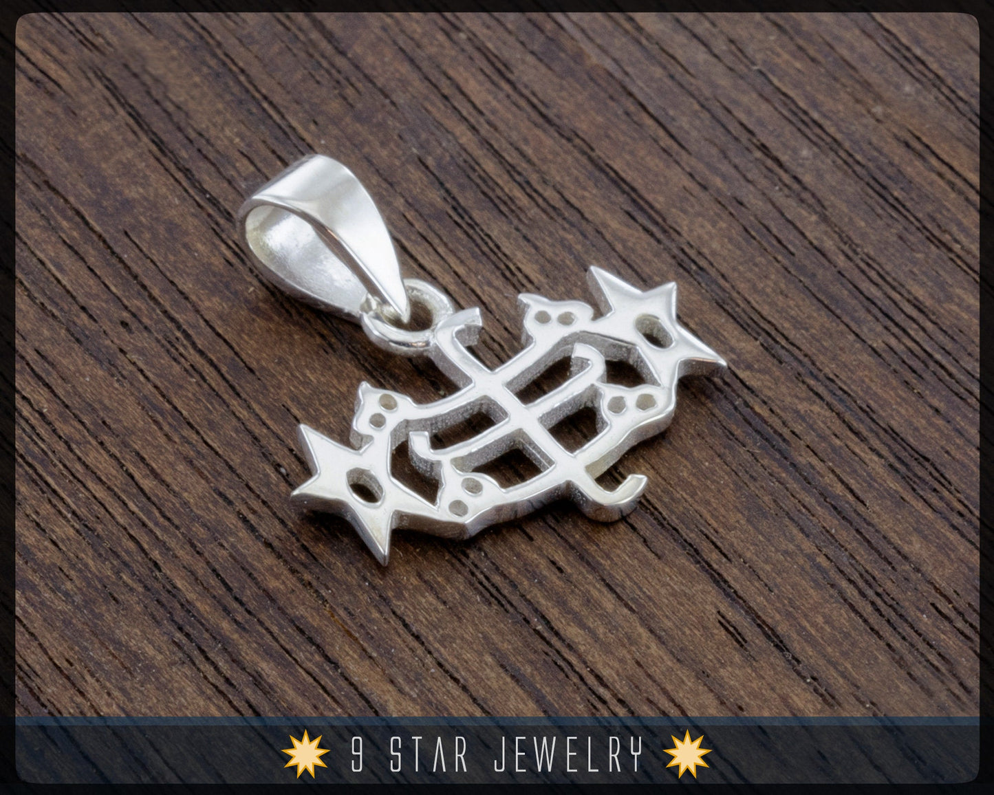 Sterling Silver Baha'i Ringstone Symbol pendant
