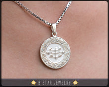 Load image into Gallery viewer, Sterling Silver &quot;The Garden of Ridván&quot;  Baha&#39;i Ringstone Symbol pendant - BPS30
