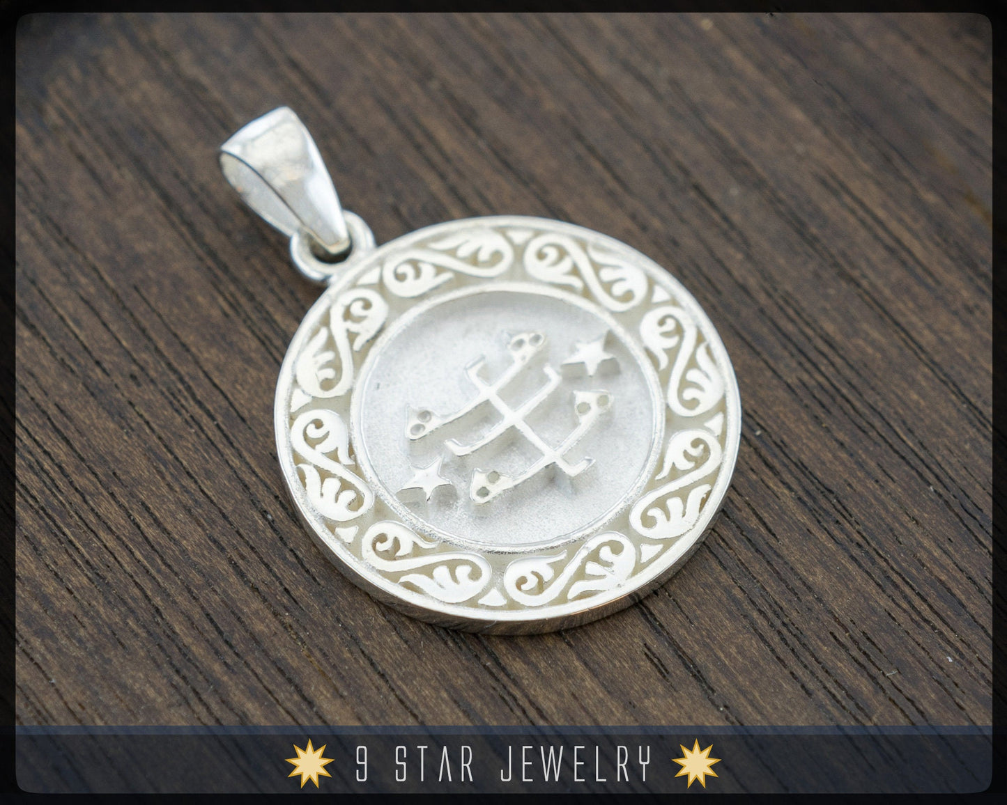 Sterling Silver "The Garden of Ridván"  Baha'i Ringstone Symbol pendant
