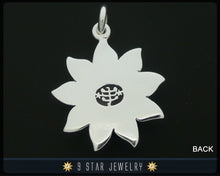 Load image into Gallery viewer, Sunflower - Sterling Silver 9 Star Bahai Pendant w/ simulated Amethyst (Color Changing Stone) - BPS12A